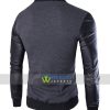 Stand Collar Single Breasted Slim Fit Men's Casual Jacket Grey