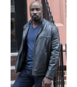 The Defenders Luke Cage Mike Colter Black Leather Jacket