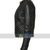 Women Classic Quilted Diamond Real Leather Black Biker Jacket