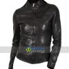 Women Slim Fit Black Moto Biker Real Leather Jacket