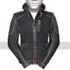 Joker The Killing Jacket Suicide Squad Real Distress Leather With Hood