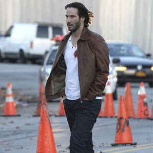 Get Keanu Reeves as John Wick Brown Leather Jacket at $90 off